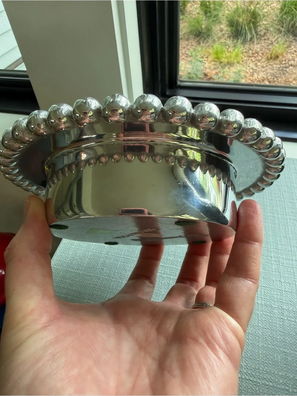 Mariposa String of Pearls Wine Coaster Recycled Aluminum